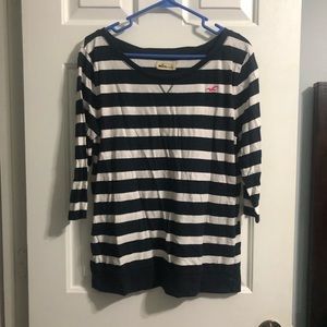 Black and White Hollister Top
